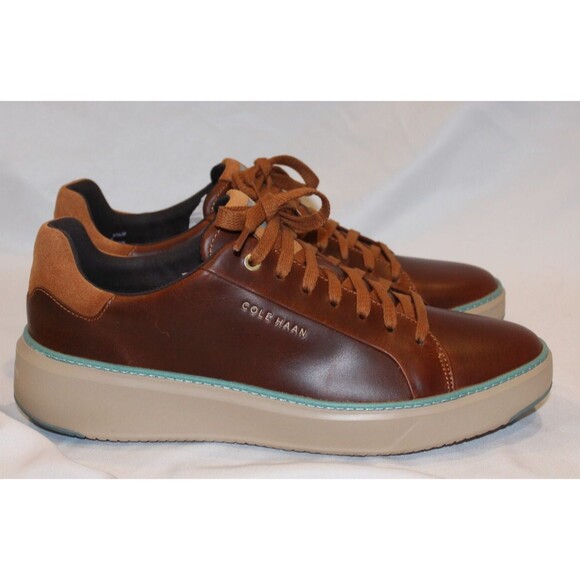 Cole Haan Men's Grandpro Topspin Sneaker Leather ACORN BROWN SZ 9.5‎ NWOB - Picture 1 of 8
